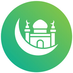 Halfmoon Vector Icon Design Illustration