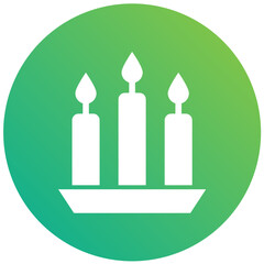 Candle Vector Icon Design Illustration