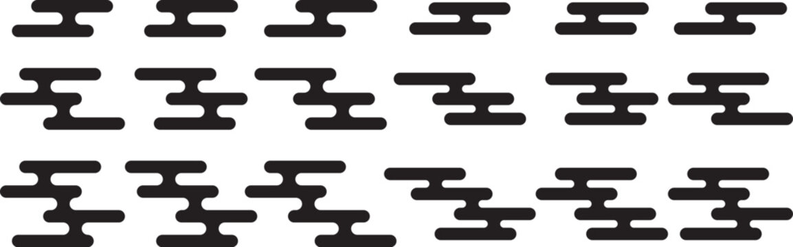 recommend clip art: 和風の雲のベクターイラストセット