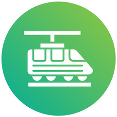 Electric train Vector Icon Design Illustration