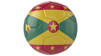 Grenada flag football on transparent background