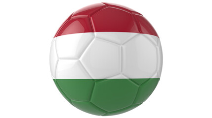 Fototapeta premium Hungary flag football on transparent background