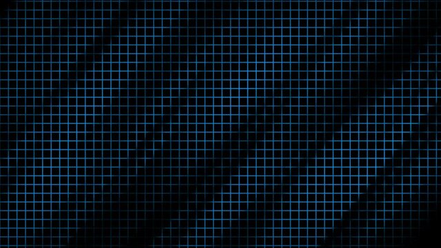 Abstract dynamic Royal blue grid background .Diagonal motion waves dark background