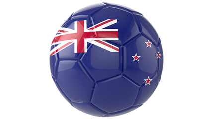 New Zealand flag football on transparent background