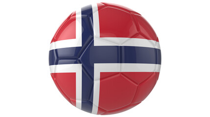 Norway flag football on transparent background