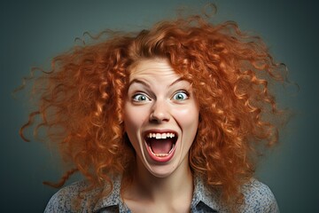 Stock photography of a caucasian woman. Laughter. Substance. Seeing