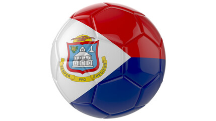 Obraz premium Saint Martin flag football on transparent backgroound