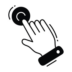 Hand click doodle Icon Design illustration. Science and Technology Symbol on White background EPS 10 File