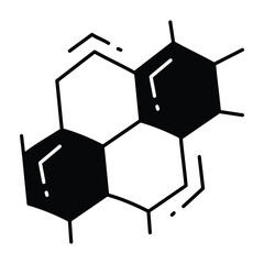 Fototapeta premium Biochemistry doodle Icon Design illustration. Science and Technology Symbol on White background EPS 10 File