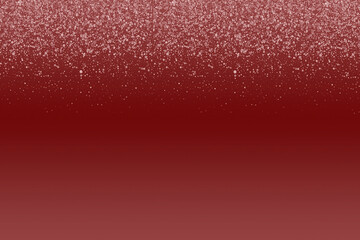 red Christmas background with snow ,festive backdrop for greeting cards