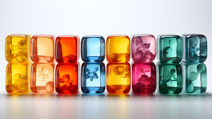 colorful gummy supplement - obrazy, fototapety, plakaty