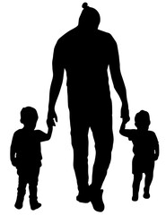 Father and Children Family PNG transparent