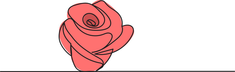 sketch rose line drawing, isolated vector