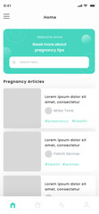 Pregnancy Medical Check and Baby Health Tracker Mobile App UI Kit Template