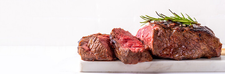 Grilled beef steak with herb and spices