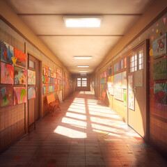 School corridor atmosphere