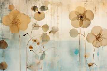 Watercolor floral background. Hand painted watercolor flowers on white background.
