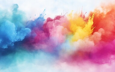 Holi Watercolor Painted Background