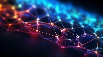 Obraz premium Abstract, abstract background, cloud computing, communication, data, blue background, connecting Dots, connection, connection background, Data