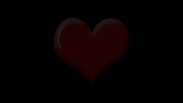 Footage frame animated for websites,Amazing animated beating hearts video frame.Romantic Hearts Animation Valentines Day.Hearts Shape Animation Background Over Dark Black Background.