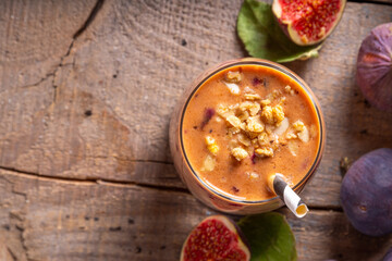 Healthy breakfast figs smoothie