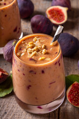 Healthy breakfast figs smoothie