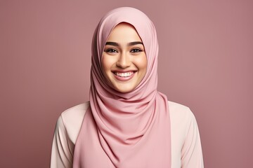 Beautiful Muslim woman wearing traditional hijab, which is a combination of modern fashion and cultural heritage.