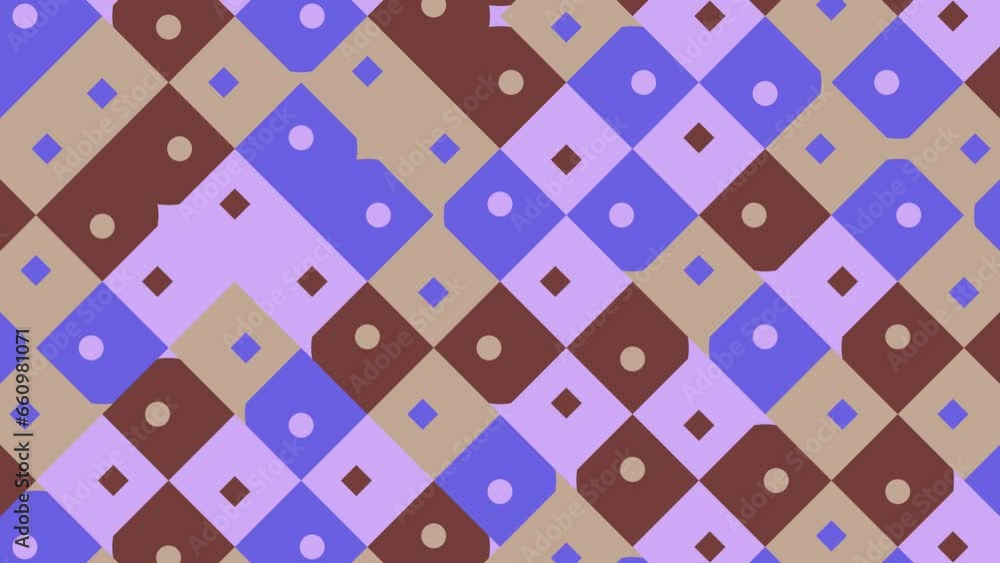 Aufkleber multicolor shapes in creative geometric pattern. simple motion graphic seamless loop animation in vi