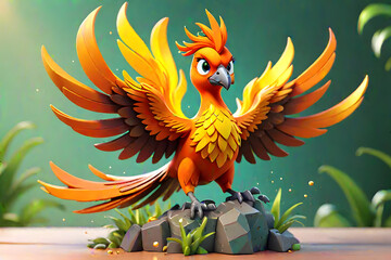 Fototapeta premium cute phoenix bird
