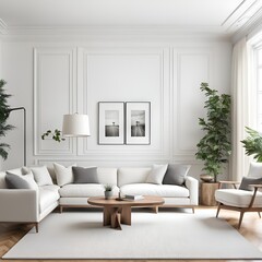 White living room