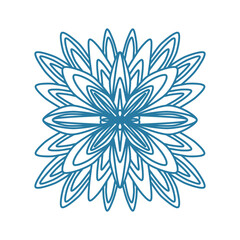 Simple line art inspired by flower with colorfull blue orange color that can be use for social media , wallpaper , icon, e.t.c | mandala, icon, png	