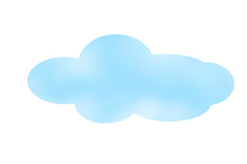Simple doodle cloud with blue and white colors that can be use for social media , wallpaper , icon , e.t.c