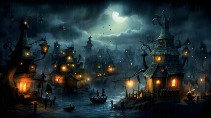 Rain, Rainy day background illustration wallpaper design