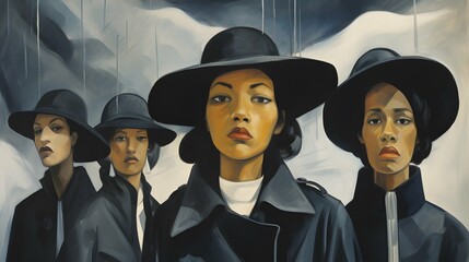 Obraz premium Rain, Rainy day background illustration wallpaper design