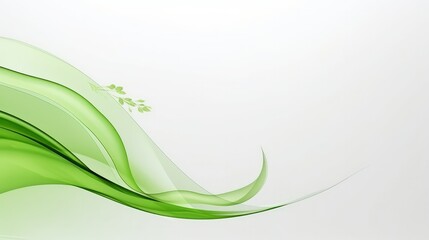 A concept centered around nature, the environment, and organic goods. An abstract green arrow symbolizes the natural aspect. The design emphasizes the organic theme, suitable for flyers