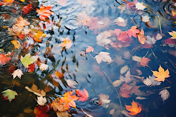 Fall Leaves on the Water