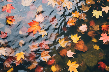 Fall Leaves on the Water