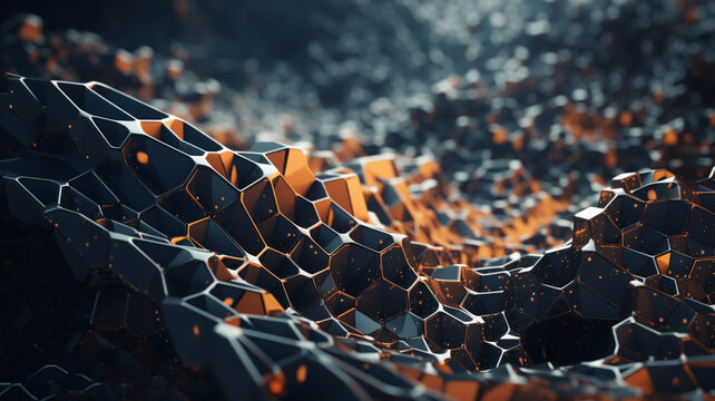 Enigmatic Particle Symphony: 3D Rendered Abstract Liquify Pattern Unveils Unconventional Geometric Waves Composed of Tiny Particles in a Strange Dance of Artistry