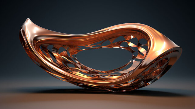 Eccentric Geometric Fluidity: 3D Rendered Abstract Liquify Pattern in Unconventional and Random Wavy Shapes Composed of Tiny Particles 