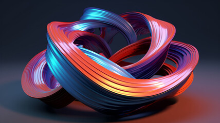 Chronicles of Data: 3D Abstract Wave Comprising Myriads of Data Particles, Illustrating the Epic Odyssey of Information 