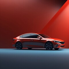 Naklejka premium red sports car