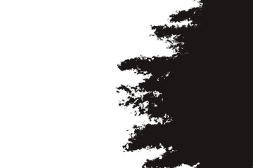 Black Grunge Textured Background. Distressed brush strokes. Rough texture abstract backdrop template. Vector Illustration.