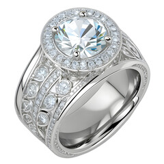 silver ring diamond