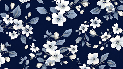 blue floral background | generative ai
