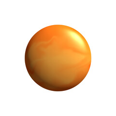 Orange sphere isolated 