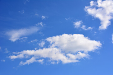 clear blue sky with white cloud wallpaper copy space
