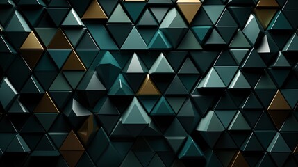 Fototapeta premium Green triangle background 3d design , Background Image,Desktop Wallpaper Backgrounds, HD