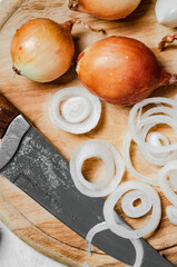 Obraz na płótnie Canvas Fresh chopped onion.