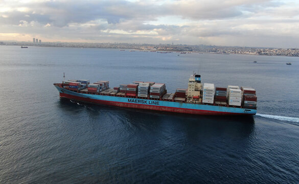 view of freight ship with cargo containers.