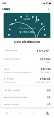 Bank Loan and EMI Mortgage Calculator Mobile App Ui Kit Template